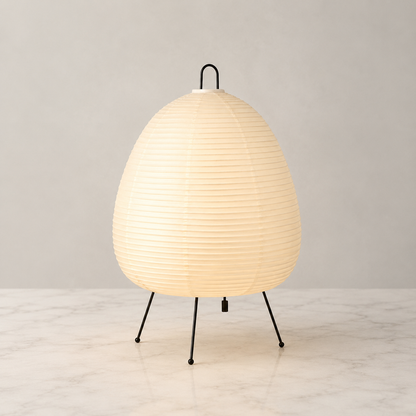 Lampe de Table en Papier Plissé Style Japandi - Beppu