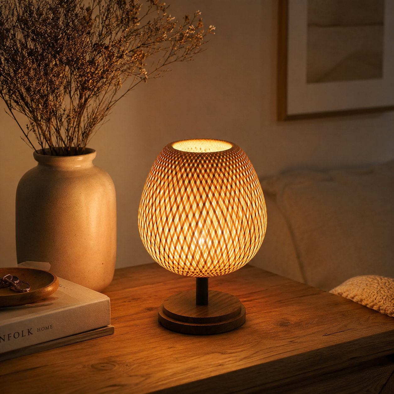 Lampe de table en rotin - Byre