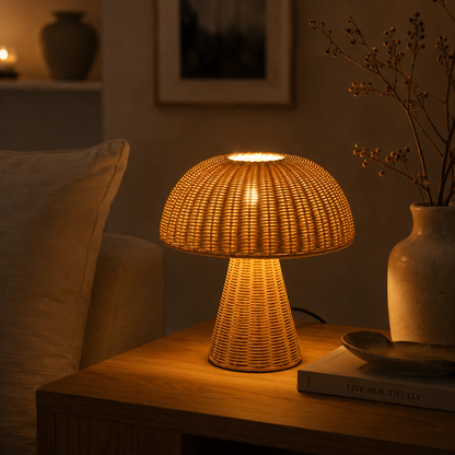 Lampe de table en rotin - Olen