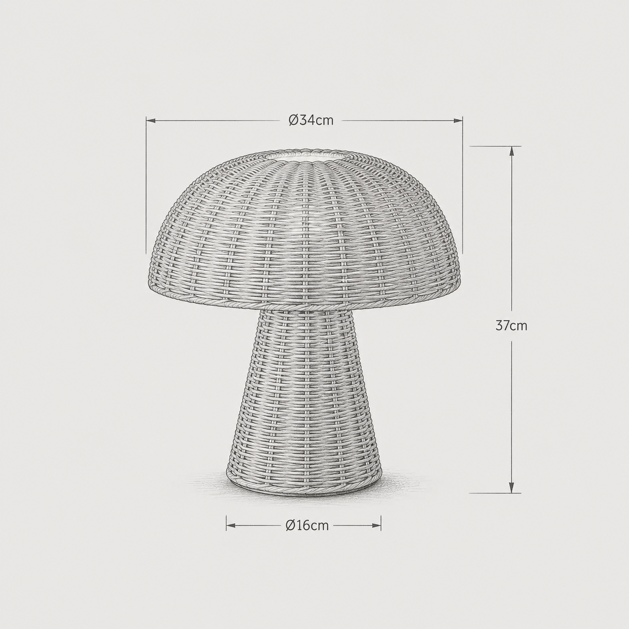 Lampe de table en rotin - Olen