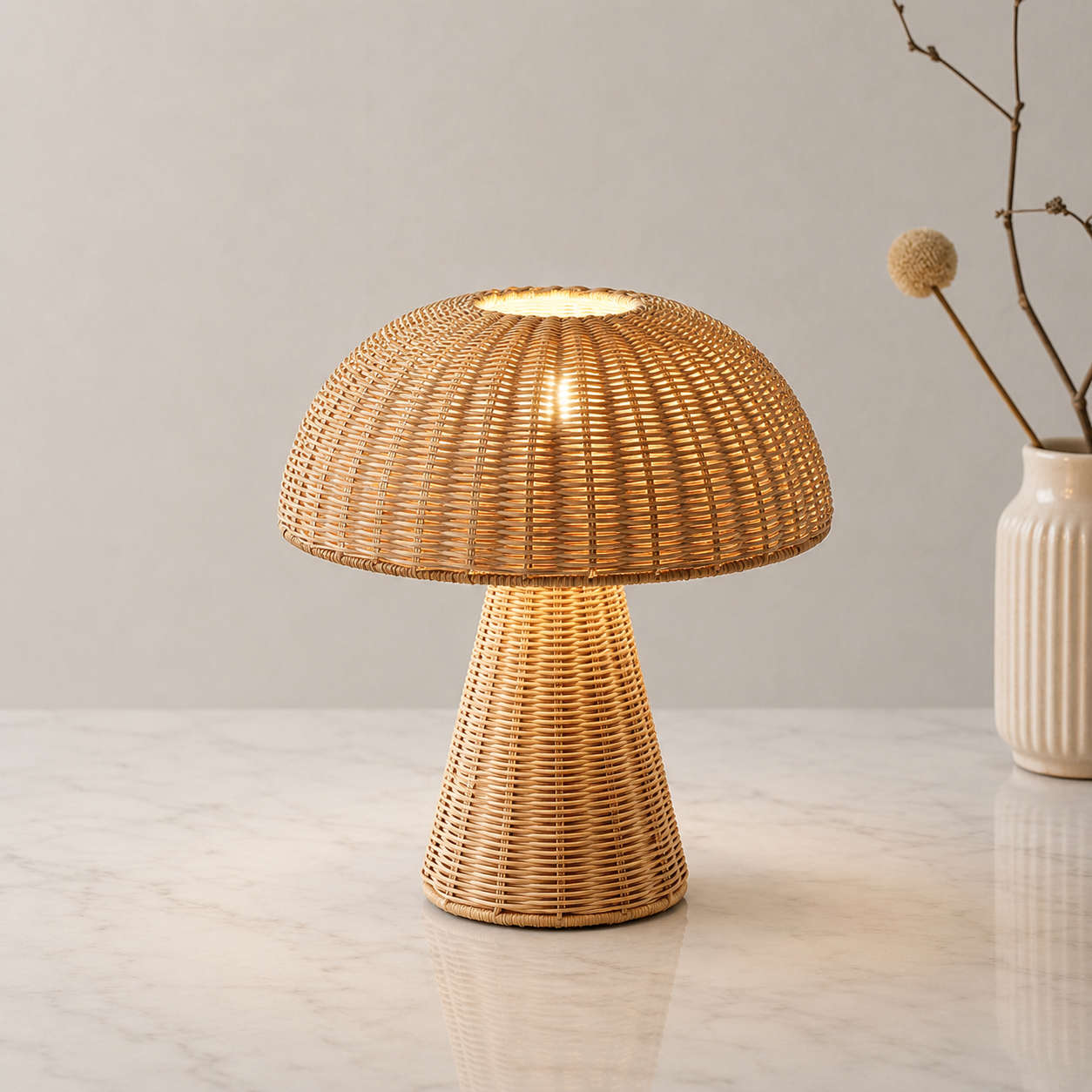 Lampe de table en rotin - Olen